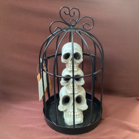 Spooky Village Halloween Lighted Cage Decor New  9” - Picture 3 of 10